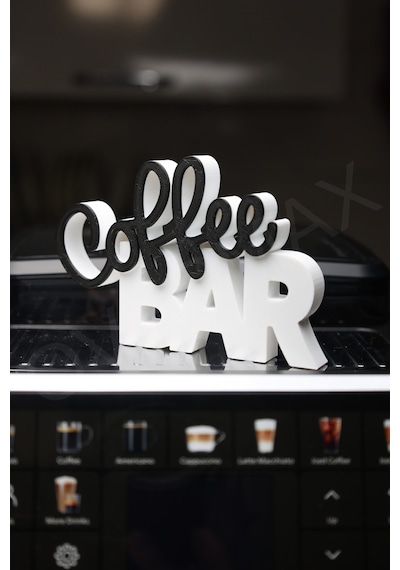 Coffee Bar Dekoratif Yazı - Kahve Köşesi Aksesuarı Siyah Coffee Bar - 836016861