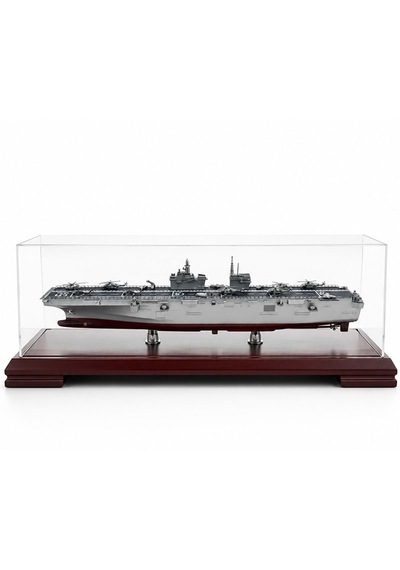 Detaylı Metal Uçak Gemisi Koruma Fanuslu Ve Çantalı 46cm