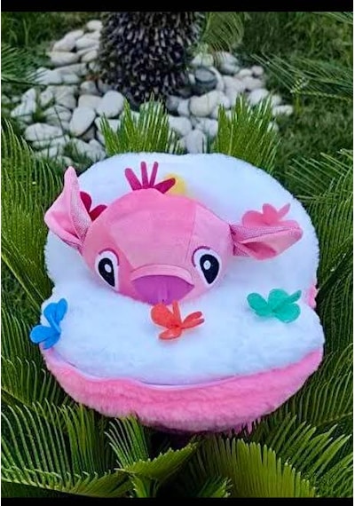 40 Cm Buket Çiçek Şeklinde Hello Kitty Stitch Stiç Peluş Oyuncak Hediye 046 - Pembe