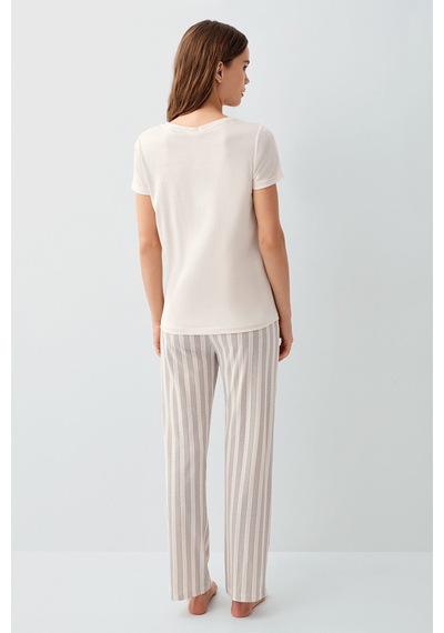 Pierre Cardin Kadın Krem Pijama Takım Pc9176-s-v2 Krem
