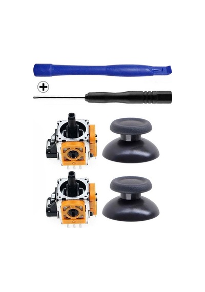 Ps4 Analog Motor Ve Topuz 2+2 Tornavida Ayırıcı Set Playstation 4 Kol Tamir Seti Yedek Parça