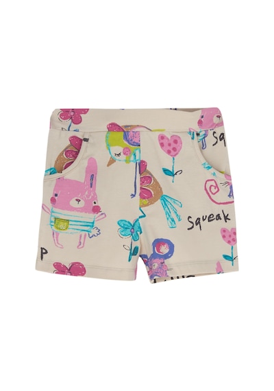 Lovetti Bej Kız Çocuk Chirping Animals Desen Cepli Şort 4774B007 Bej