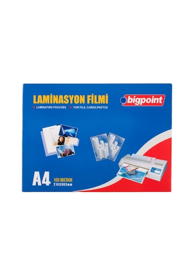 Bigpoint Bp694-100 Laminasyon Filmi A4 100 Mikron 100'lü Kutu