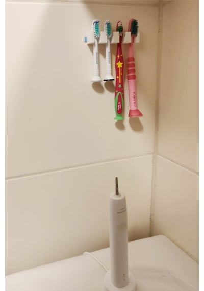 Diş Fırçalığı 4'lü Diş Fırçası Tutucu,oral-b,ipana 8 Cm Beyaz