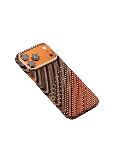 Apple Uyumlu iPhone 17 Pro Max Kılıf M safe Özellikli Raptic Aramid Skin Serenity Serisi Kapak Kahverengi