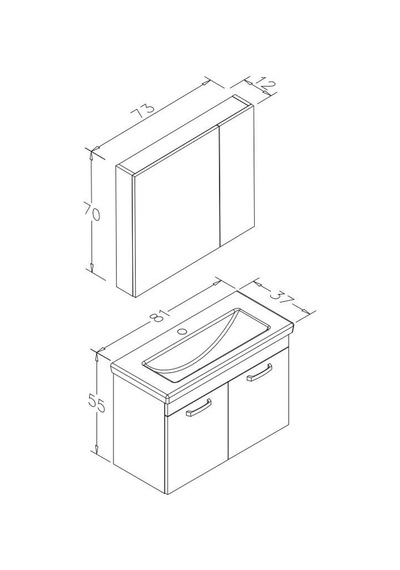 Orka Bafa 80 Cm Mdf Banyo Dolabı Alt Modül Ve Lavabo Beyaz Orka Bafa 80 Cm Mdf Banyo Dolabı Alt Modül Ve Lavabo Beyaz