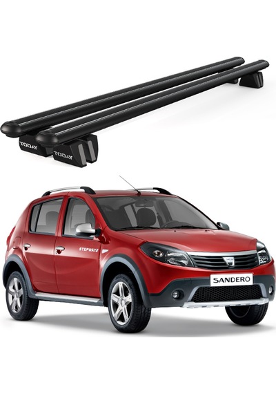 Pençe Dacia Sandero 2008-2012 Uyumlu Siyah Ara Atkı 109cm Port Bagaj Tavan Barı