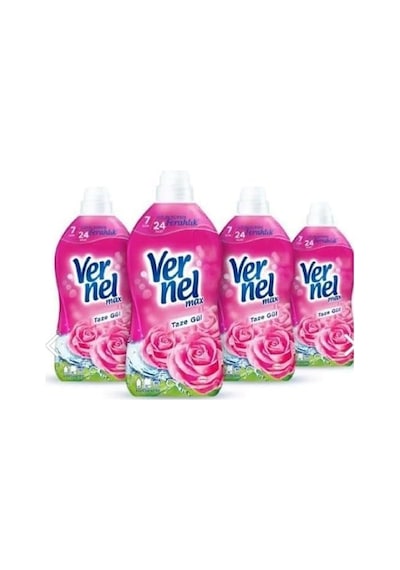 Vernel Max Konsantre Çamaşır Yumuşatıcısı 4 X 1440ml 240 Yıkama Taze Gül 10'lu Set