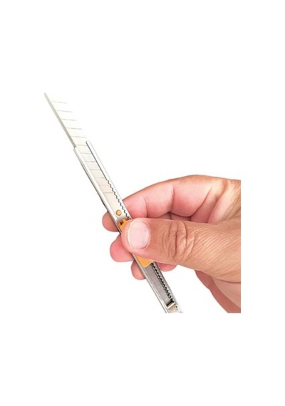 Maket Bıçağı 9x80mm İnce -2 Adet- Çelik Gövde Snap-of Süper Select Blade Knıfe
