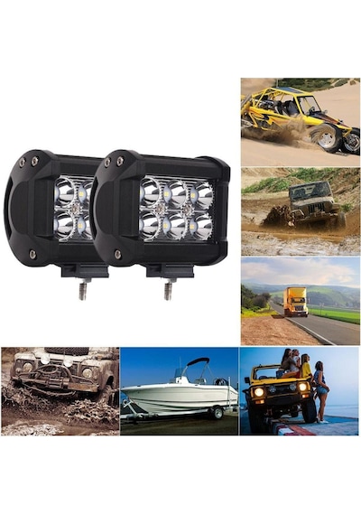 18w 6 Led Off Road Araç Motosiklet Led Sis Far Aydınlatma 1 Adet