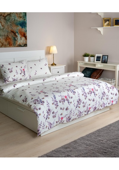 Cotton Collection Tek Kişilik Nevresim Seti Flora Renkli