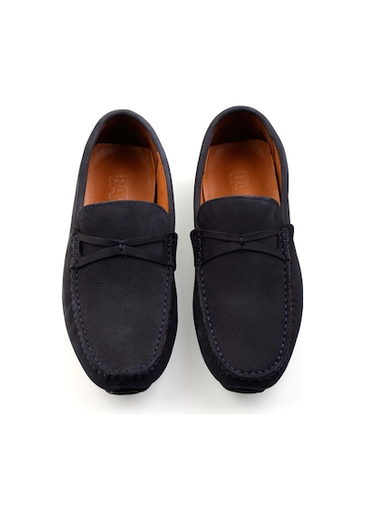Bambi Lacivert Hakiki Deri Erkek Loafer Ayakkabı E01547007801 Lacivert