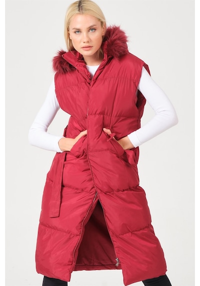 Dewberry Bayan Yelek Z6744 Bordo