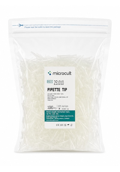Pipette Tip-beyaz Pipet Ucu 1000 Adet 5/10 Ul
