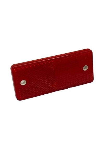 Reflektör Dikdörtgen Delikli Kırmızı 40x90 Mm