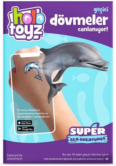 Holotoyz Tattoo Super Sea Creatures Ar Uyumlu Geçici Dövme