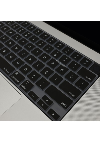 Apple Uyumlu MacBook Air Pro Klavye Kılıfı Us-tr Baskı A2681 A2941 A2442-85 A2779-80 A2992-18 A2991 Siyah