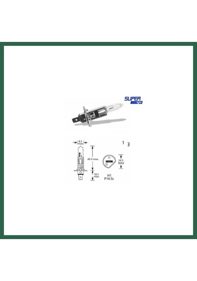 Bezos Super Light H1 Halojen Far Ampülü 12 Volt 60-55 Watt Bzs01