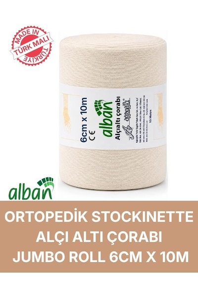 Alçı Altı Çorabı 6 Cm X 10 M, Pamuklu Esnek Medikal Stockinette
