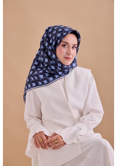 Silk Home Twill İpek Eşarp 11474 - 90 X 90 / Lacivert,indigo-26 Lacivert,indigo-26