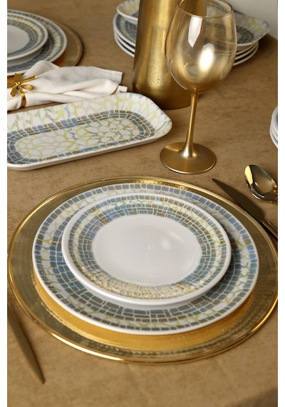 Keramika Professional Mosaica Pergamon Servis Tabağı 27 Cm 6 Adet 22825 Çok Renkli