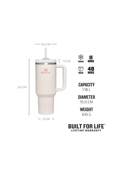 Stanley Quencher H2.o Flowstate Tumbler Pipetli Termos Bardak 1.18 Lt Açık Pembe