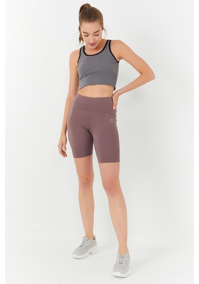 Tommy Life Çağla Basic Sıfır Kol Dar Kalıp U Yaka Kadın Crop Top Atlet - 97162 Çağla