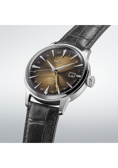 Seiko Ssk039 Time Saat Garantili Presage Deri Kordon Otomatik Mekanizma Siyah Renk Erkek Kol Saati Siyah