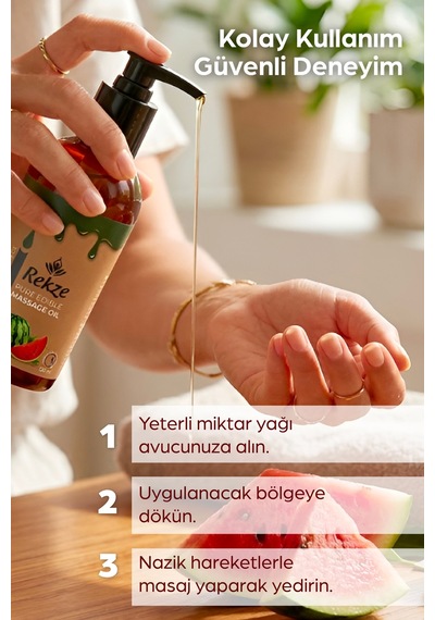 Doğal 3 Adet Karpuz Özlü Duyusal Ve Aromaterapi Yenilir Masaj Yağı 120 Ml - 306302711