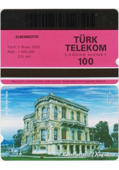Kasırlarımız - Küçüksu Telefon Kartı 100 Kontör Türk Telekom. 5 Nisan 2000
