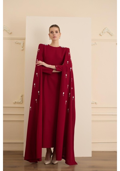 Senna Infınıty Elbise Bordo Bordo