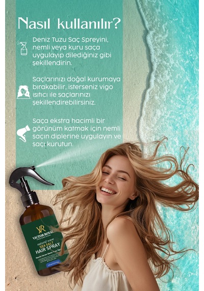 Victor Royal Hacim Ve Dolgunluk Veren Deniz Tuzu Saç Spreyi 250 Ml