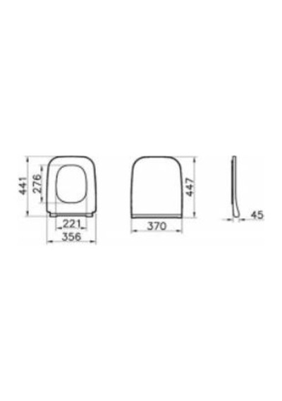 VitrA Integra Square Rim-ex Asma Klozet Ve Kapak Takımı, Beyaz Diğer