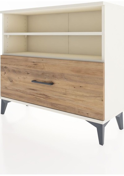 Arges Şifonyer 2 Raflı Tek Çekmeceli 88x30x80 Aytaşı-çam Aytaşı
