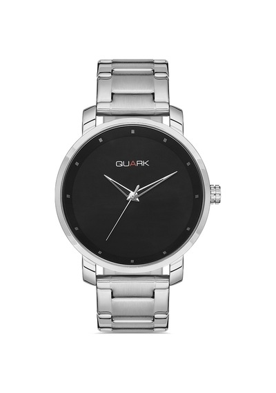 Quark Qc-511d-1a Metal Kasa Çelik Kordon Gümüş Renk Erkek Kol Saati Gümüş