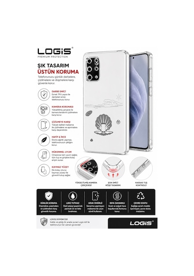 Logis Samsung Galaxy S20 Plus Uyumlu Şeffaf Silikon Kılıf Darbe Emici Kamera Korumalı İnce Esnek Premium Tpu Telefon Kıl
