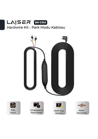 Laiser Bw-d363 Hardwire Kit - Park Modu Kablosu - Type-c