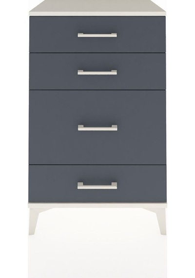 Hyperion Komodin 4 Çekmeceli 60x44x96 Aytaşı-antrasit Aytaşı