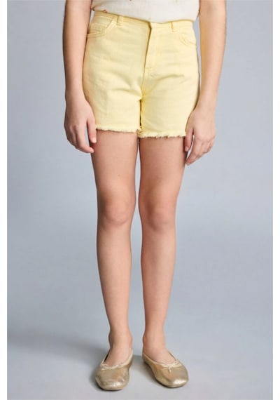 Defacto Gabardin Şort Kız Çocuk H1514a826hsyl127 Sarı-yl127