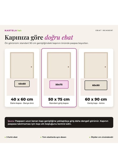 Tr Merhaba Güle Güle Kedili Kapı Paspası, Kaymaz Kauçuk Taban, Makinede Yıkanabilir, Dijital Baskılı Kapı Önü Genel
