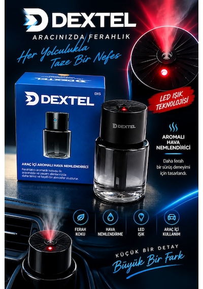 Dextel - Şarjlı Araç İçi Aroma Difüzörü - Hava Nemlendirici - Lazerli Tavan Ambians Aydınlatmalı - Oda Ve Oto Parfümü 001