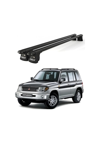 Trio-ı Mitsubishi Pajero 1999-2006 Uyumlu Siyah Kilitli Ara Atkı 120cm Port Bagaj Tavan Barı