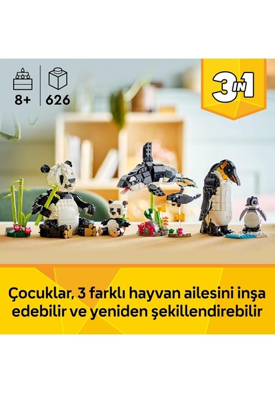 Creator 3'ü 1 Arada Vahşi Hayvanlar: Panda Ailesi 31165