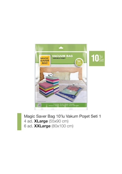 Magic Saver Bag 10'Lu Vakumlu Poşet Seti 1 Magic Saver Bag 10'Lu Vakumlu Poşet Seti 1