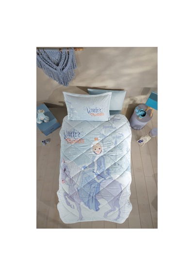 Clasy %100 Pamuk Tek Kişilik Uyku Seti Winter Princess V1 Turkuaz