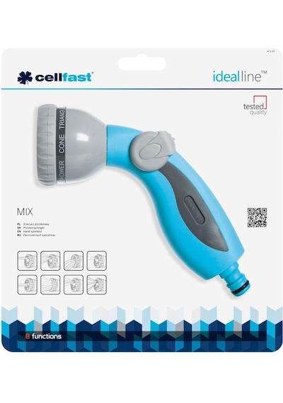 Cellfast Ideal Mix 8 Fonksiyonlu Hortum Sulama Başlığı