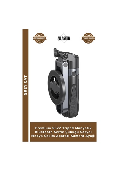 Premium Ss22 Tripod Manyetik Bluetooth Selfie Çubuğu Sosyal Medya Çekim Aparatı Kamera Ayağı