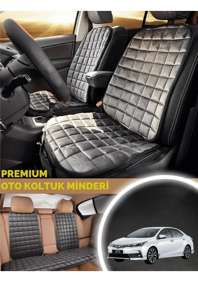 Corolla Koltuk Minder Ortopedik Cepli Araç Ve Kılıf Seti Tam Uyumlu,antrasit Renk,konforlu Tasarım