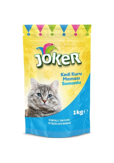 Joker Somonlu Tam Kuru Yetişkin Kedi Maması 1 Kg - 6 Adet Tarı
