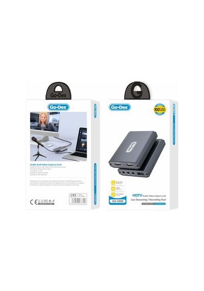 Go Des Gd-6908 Hdtv Ses Ve Video Adaptörü Usb-a/hdmi/3.5mm/4k Ultra Hd 60hz Gri
